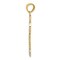 14K Two Tone Gold I Love You Key Pendant Charm Jewelry 35 x 24 mm